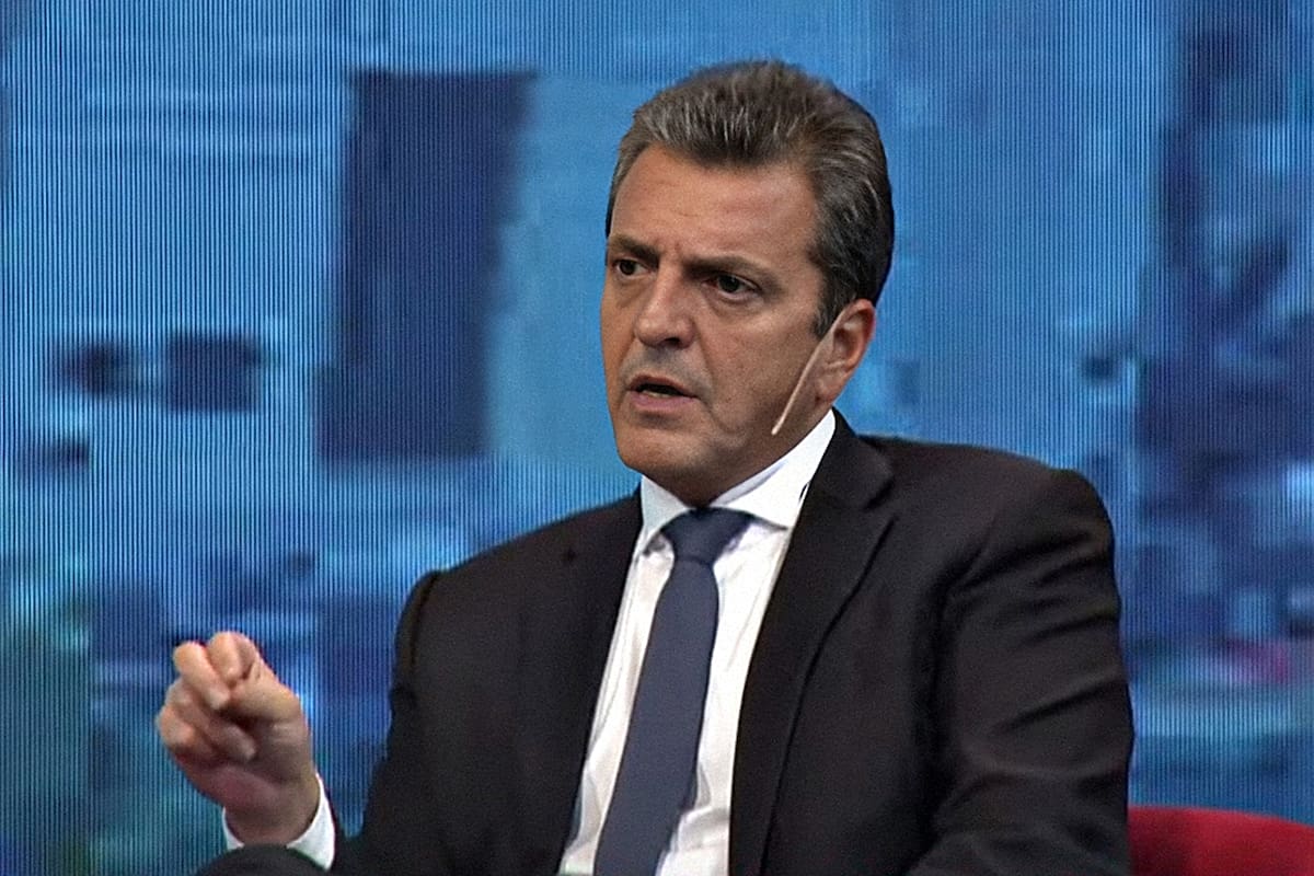 Sergio Massa durante la entrevista