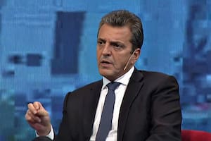 Sergio Massa durante la entrevista