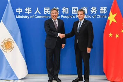 Sergio Massa durante la gira por China