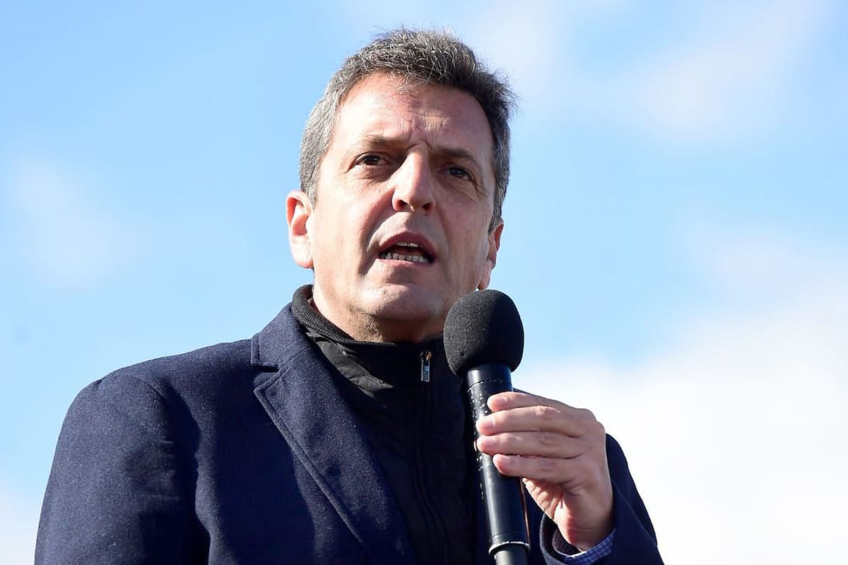 Sergio Massa durante la presentación de la ampliación de la Planta Depuradora Norte