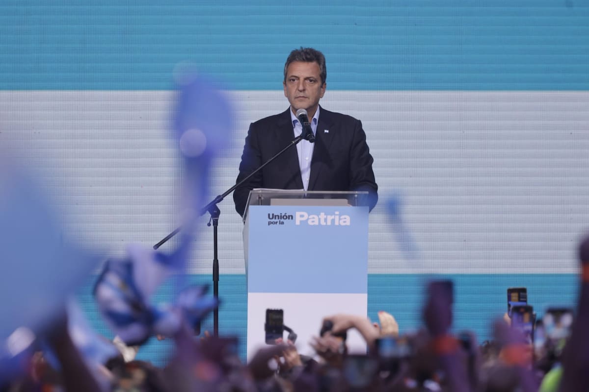 Sergio Massa en el bunker de Unión por la Patria