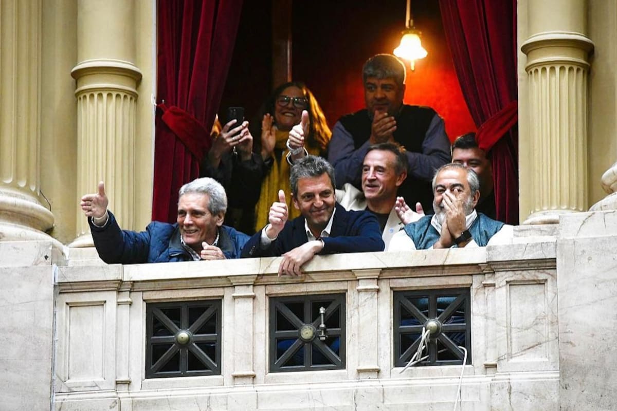 Sergio Massa en el palco de la cámara de Diputados durante el tratamiento de Ganancias
