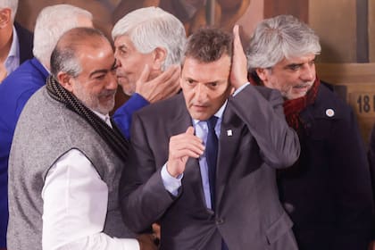 Sergio Massa, en una visita a la CGT cuando fue candidato presidencial en 2023