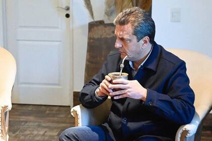 Sergio Massa esta tarde durante el desarrollo de los comicios