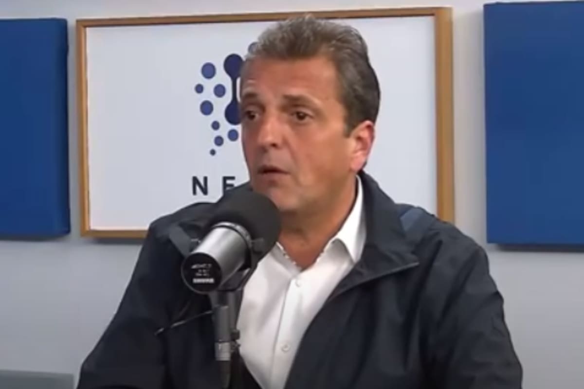 Sergio Massa estuvo con Alejandro Fantino y habló antes del primer debate presidencial (Foto: Captura Neura)