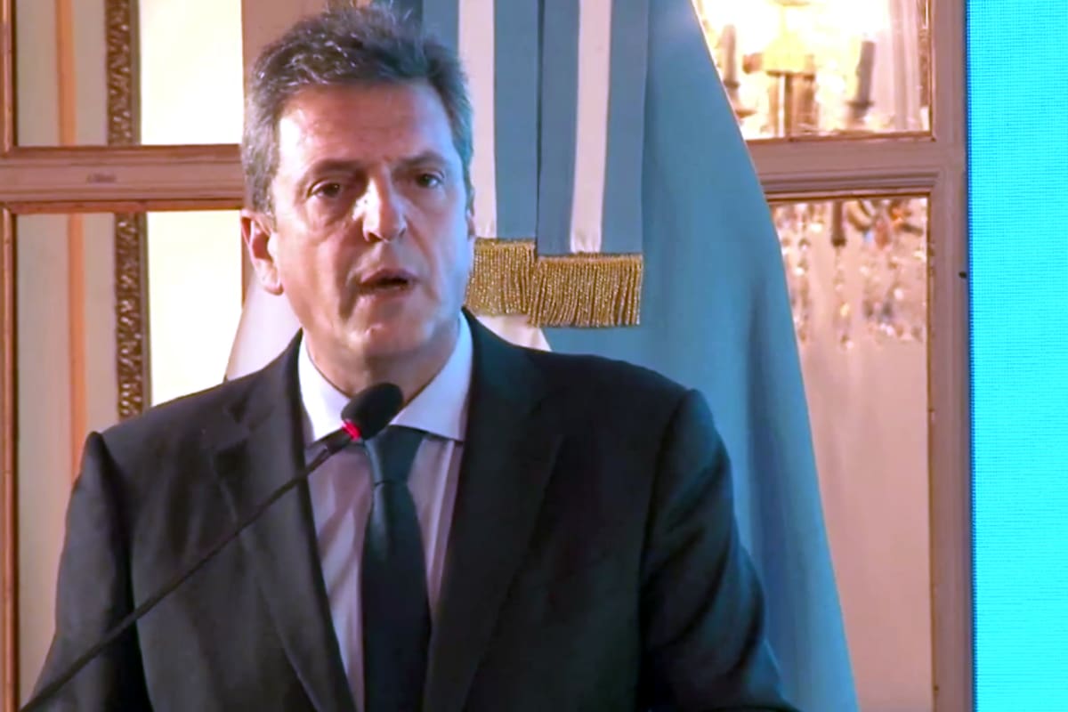 Sergio Massa habla durante el Cicyp 2022