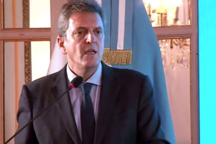 Sergio Massa habla durante el Cicyp 2022.