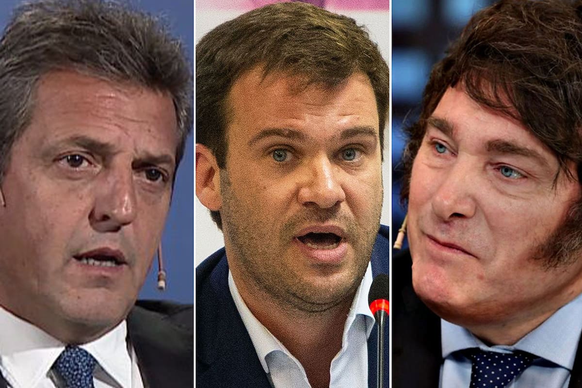 Sergio Massa, Juan Manuel López y Javier Milei