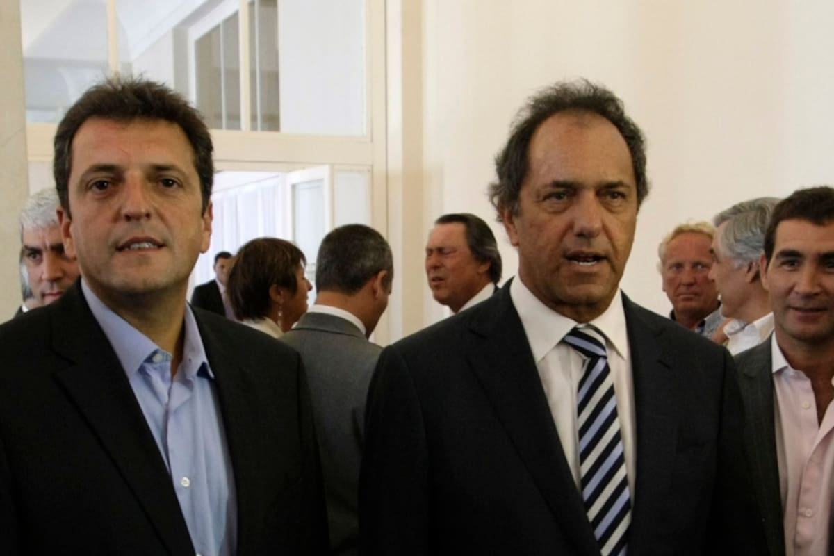Sergio Massa junto a Daniel Scioli