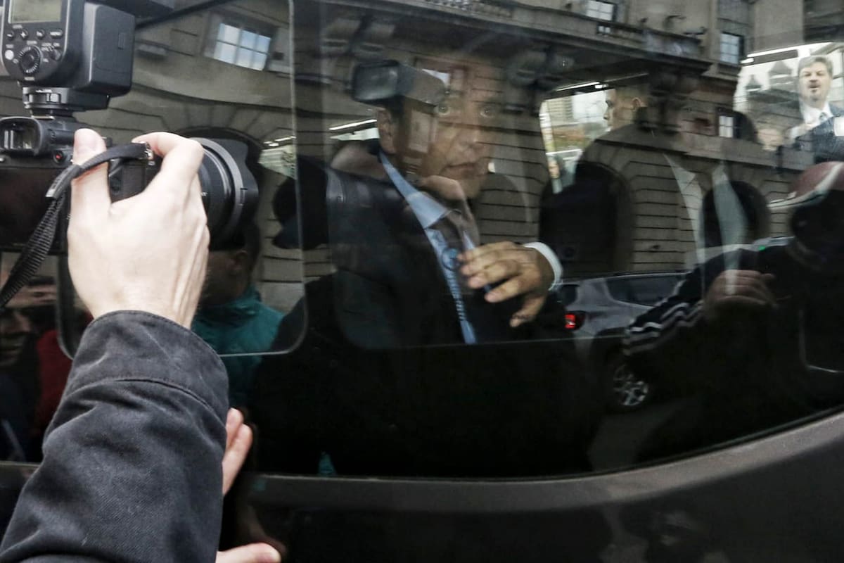 Sergio Massa llegando a Casa Rosada