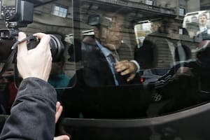 Sergio Massa llegando a Casa Rosada