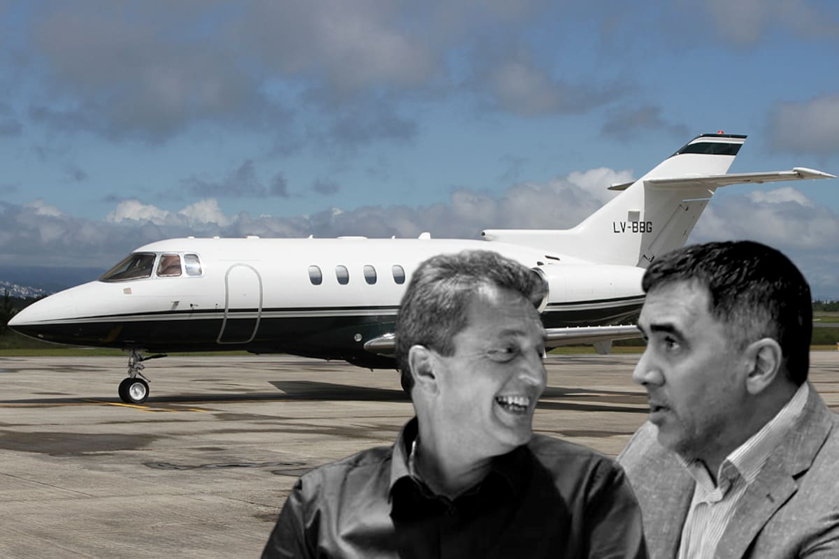 Sergio Massa, Melitón López y el avión LV BBG