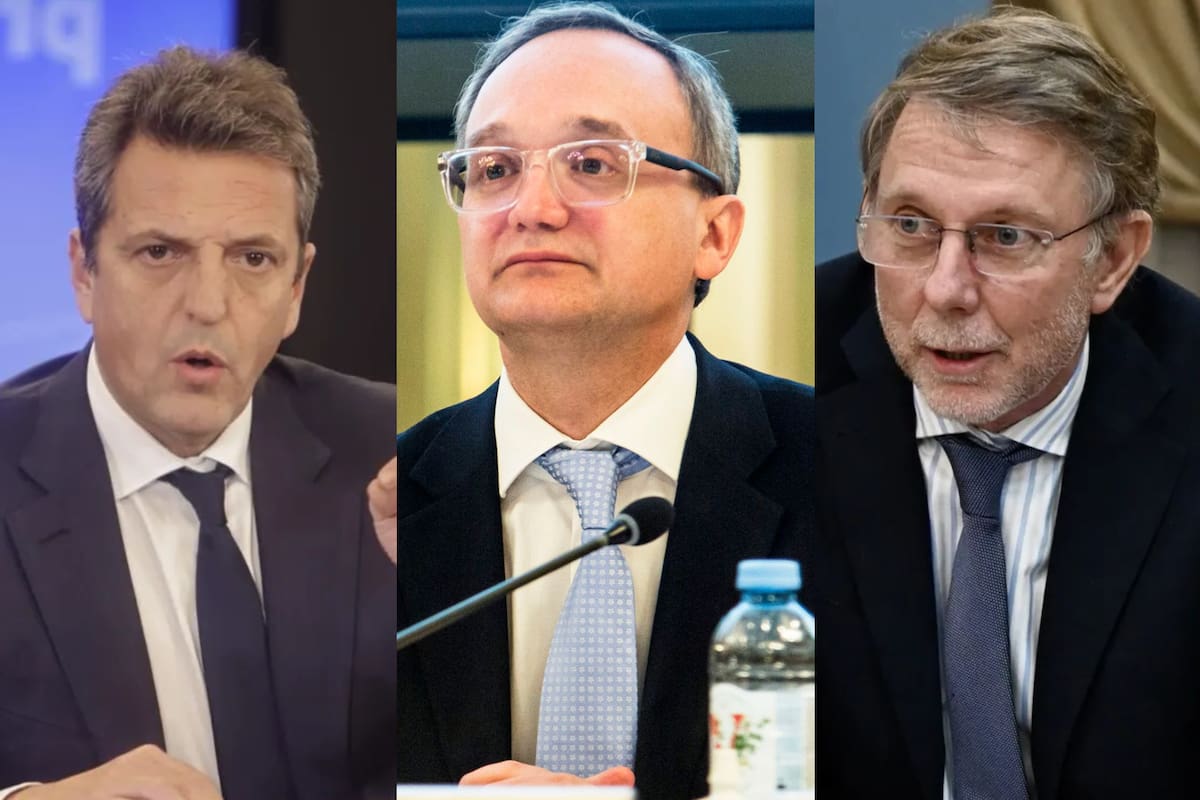 Sergio Massa, ministro de Economía; Gustavo Idígoras, presidente de Ciara-Cec, y Juan José Bahillo, secretario de Agricultura