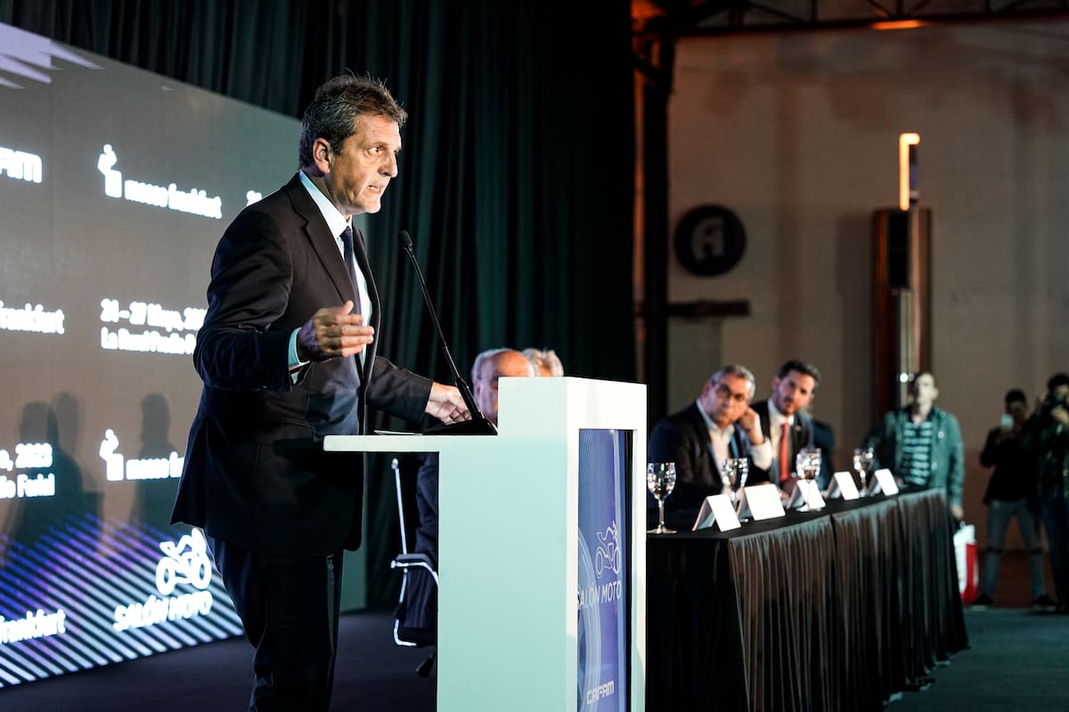 Sergio Massa participó del acto inaugural del Salón Moto 2023