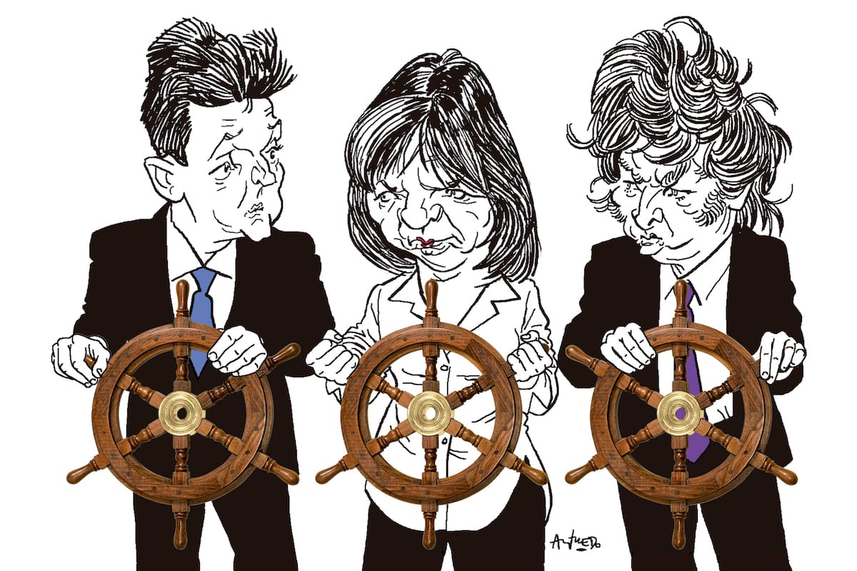Sergio Massa, Patricia Bullrich y Javier Milei