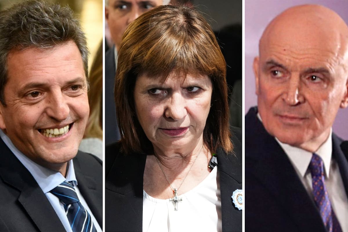 Sergio Massa, Patricia Bullrich y Jose Luis Espert. Los dos primeros aún no confirmaron que serán candidatos, mientras que el tercero se postulará en la provincia de Buenos Aires