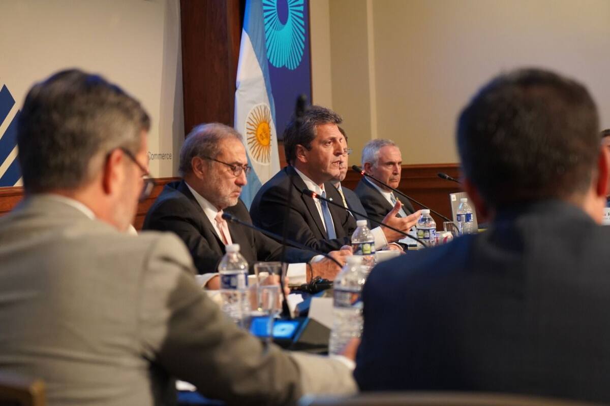 Sergio Massa, reunido con empresarios en la Cámara de Comercio de los Estados Unidos