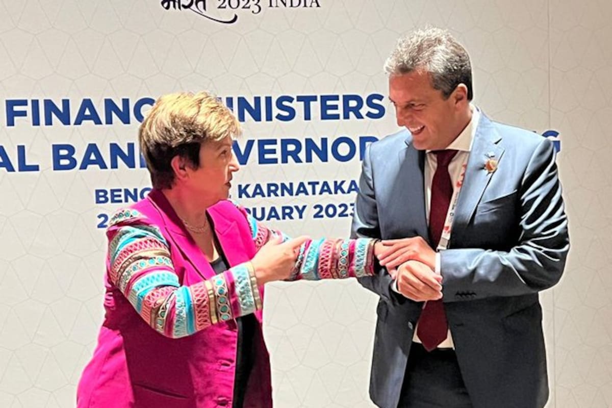 Sergio Massa se reunió con Georgieva durante la última cumbre de ministros del G-20