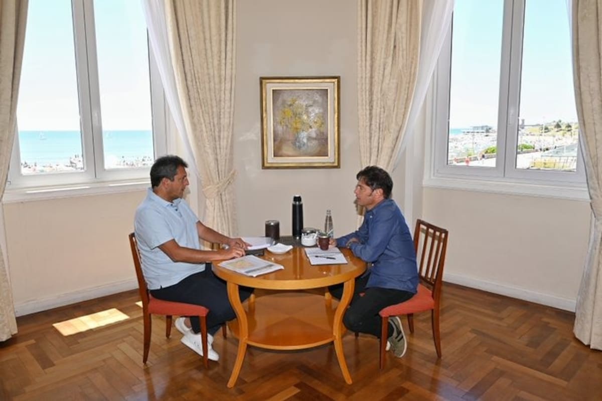 Sergio Massa y Axel Kicillof, en otro encuentro mano a mano, en Mar del Plata