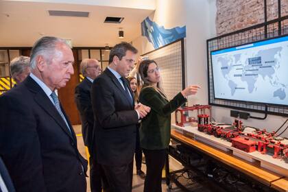 Sergio Massa y Daniel Funes de Rioja, en el encuentro de hoy