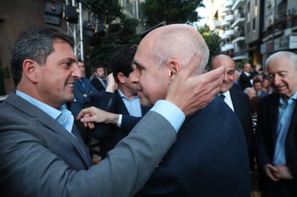 Sergio Massa y Horacio Rodriguez Larreta en la reinauguración del Museo del Holocausto