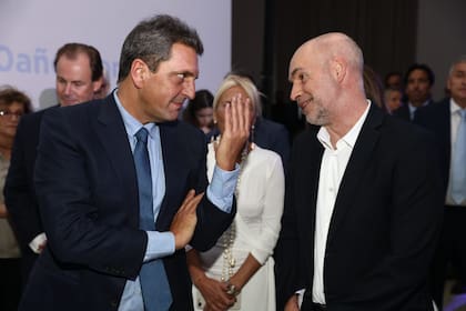 Sergio Massa y Horacio Rodríguez Larreta en una cena de Conciencia