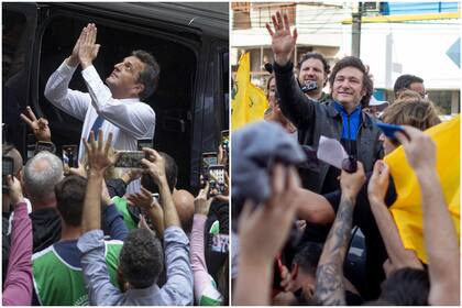 Sergio Massa y Javier Milei, rivales por el poder