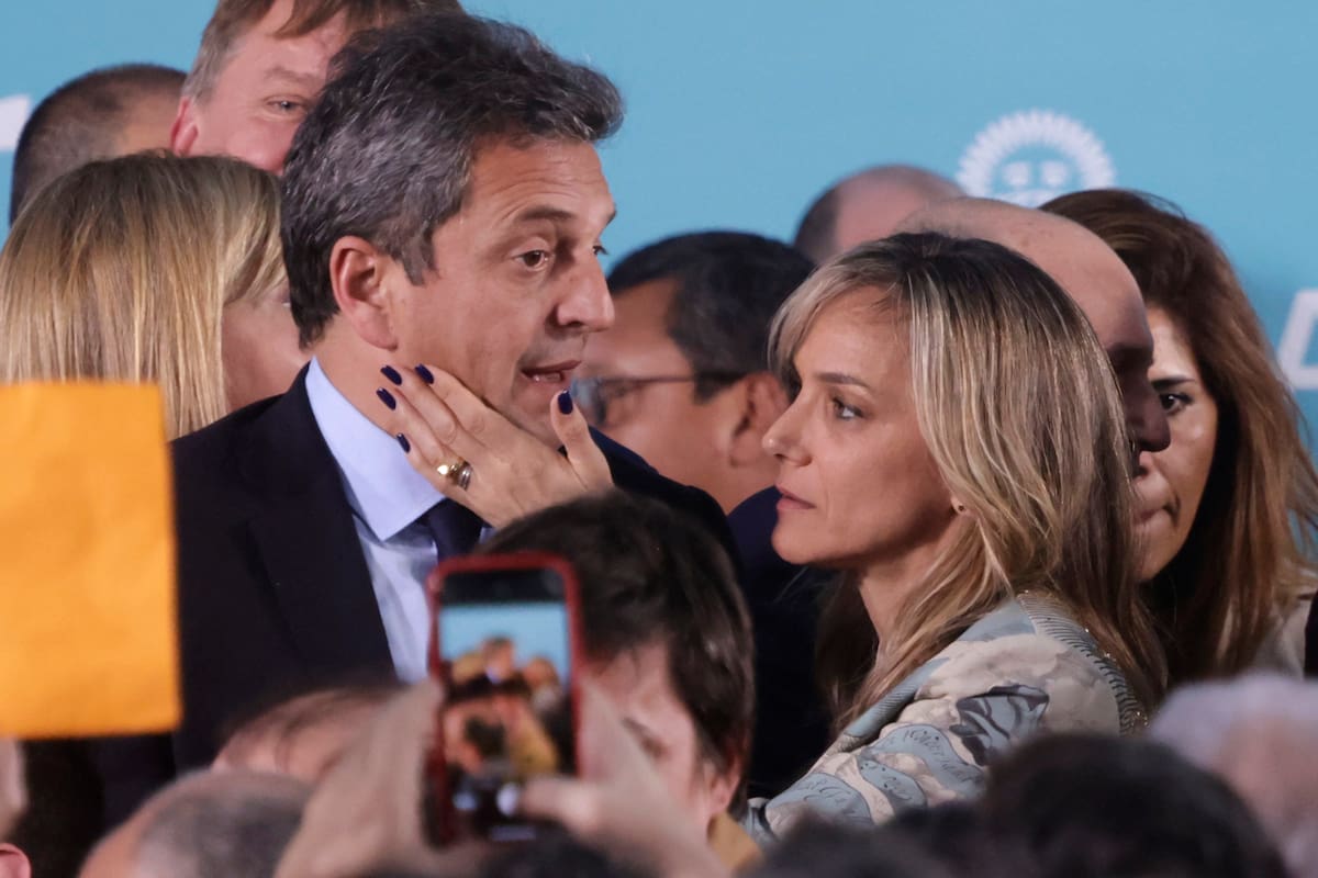 Sergio Massa y Malena Galmarini, durante la jura del ministro de Economía