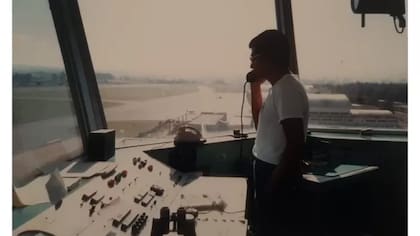Sergio Mota da Silva en la torre de control de Sao José dos Campos