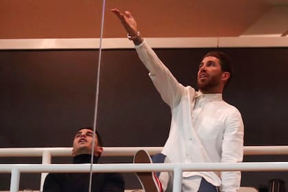 Sergio Ramos vió el partido desde la platea