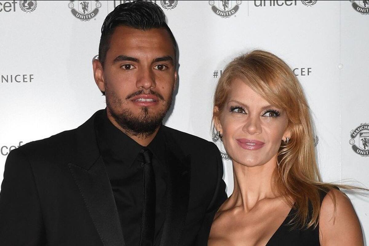 Sergio Romero y Eliana Guercio, que no pudo contener su malestar