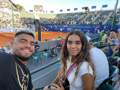 Sergio Romero y su hija Jazmín comparten la misma pasión por el tenis
