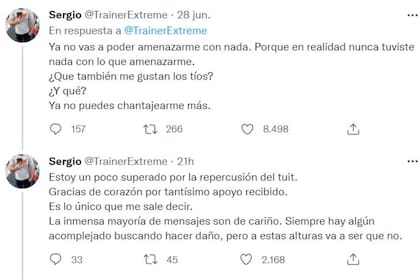 Sergio también dirigió un mensaje a su sextorsionador y se mostró sorprendido por la repercusión que había tenido su mensaje