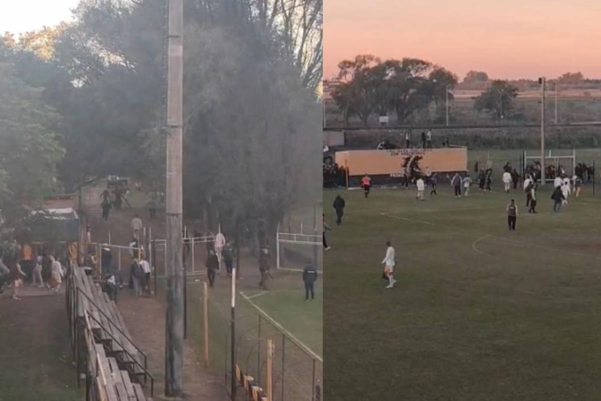 Serios incidentes durante un partido de una copa local de Santa Fe.