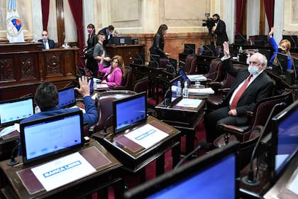 Sesión del Senado de la Nación en la que se trató el retiro de proyectos para modificar la ley del Ministerio Público, el 29 de octubre 2020