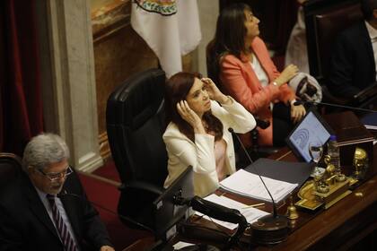 Sesión en el Senado de la Nación. Cristina Kirchner