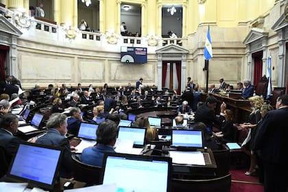 Sesion en el Senado de la Nacion por el proyecto de ley de financiamiento de los partidos politicos, el 20 de Marzo de 2019, en Buenos Aires; Argentina. Foto: Charly Diaz Azcue / ComunicaciÛn Senado.