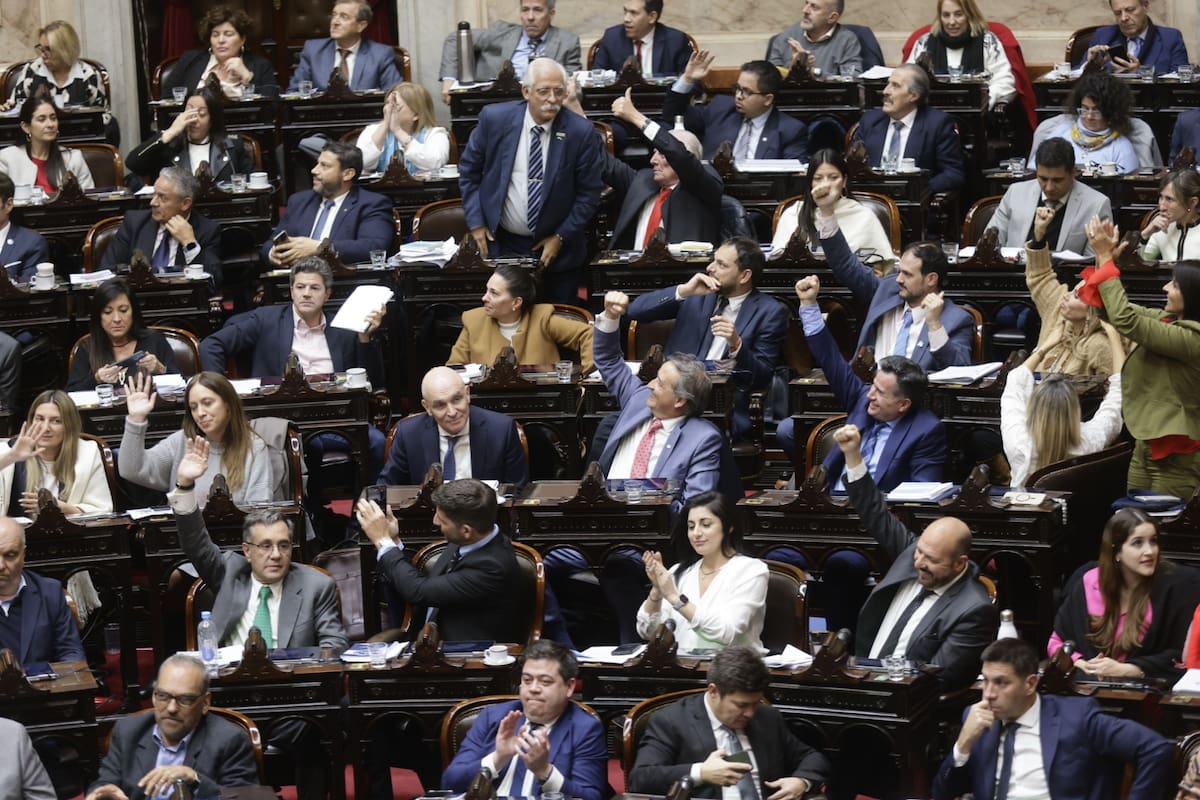 Sesión en la Cámara de Diputados por la Ley Bases