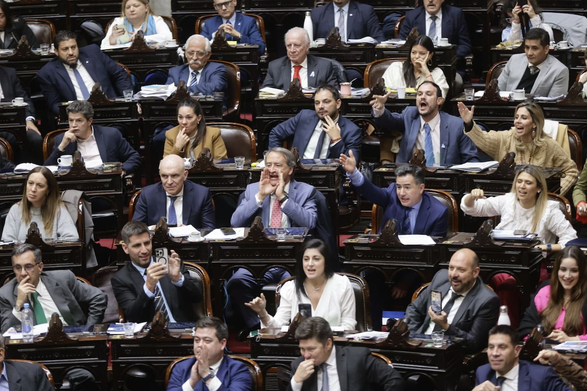 Sesión en la Cámara de Diputados por la Ley Bases
