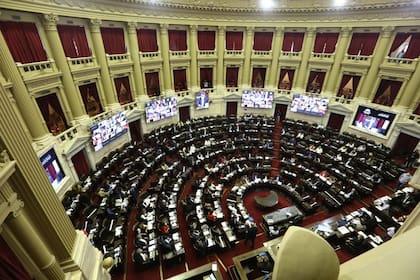 Algunos diputados están presentes en el recinto y otros se conectaron remotamente