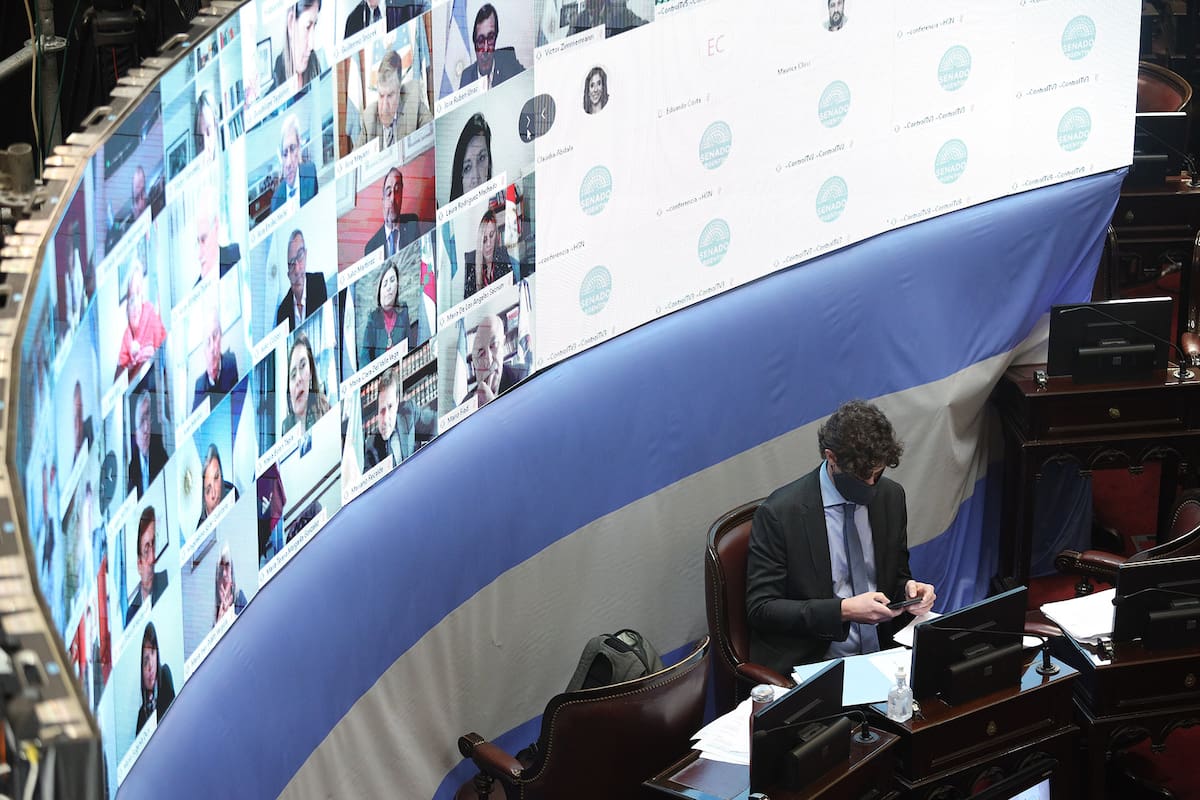 Sesión remota en el Congreso