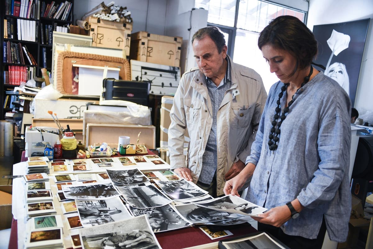 Sessa y Noorthoorn, en una jornada de trabajo en el estudio del fotógrafo