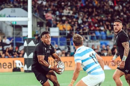 Sevu Reece, frente a los Pumas; el wing de los All Blacks se perderá el Mundial por una seria lesión