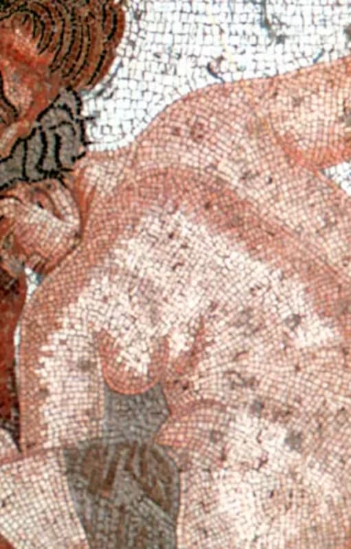 Sexo en la Antigua Roma. Un sátiro y una ninfa en una pared de la Casa del Fauno, construida durante el siglo II A.C en Pompeya.