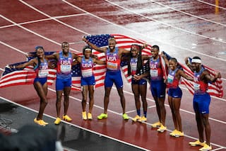 Sha'Carri y Lyles lideran relevos y Estados Unidos cierra el Mundial con oros en el 4x100