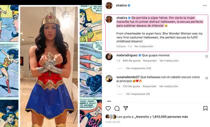 Shakira dijo que su primer disfraz en la infancia había sido de Mujer Maravilla