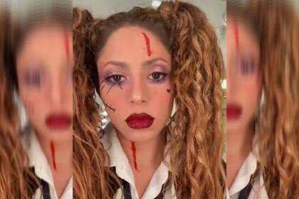 Shakira eligió un espeluznante disfraz para una fiesta de disfraces de Halloween