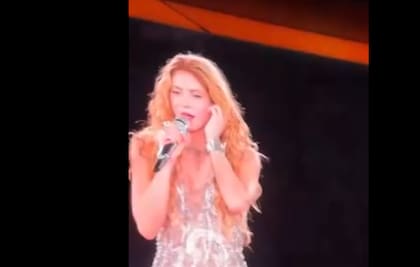Shakira en el último show que dio en Madrid (Foto: Captura)