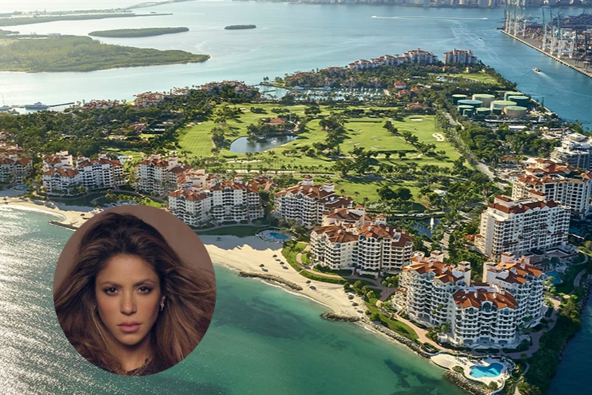 Shakira fue captada mientras visitaba Fisher Island, un lujoso vecindario de Miami