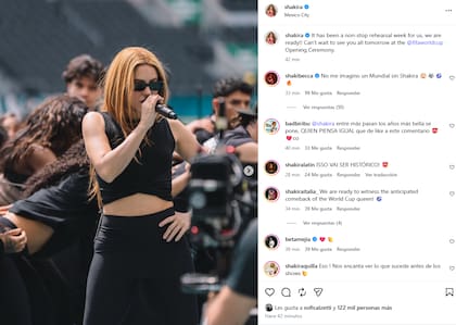 Shakira mostró una parte de los ensayos para la inauguración del Mundial